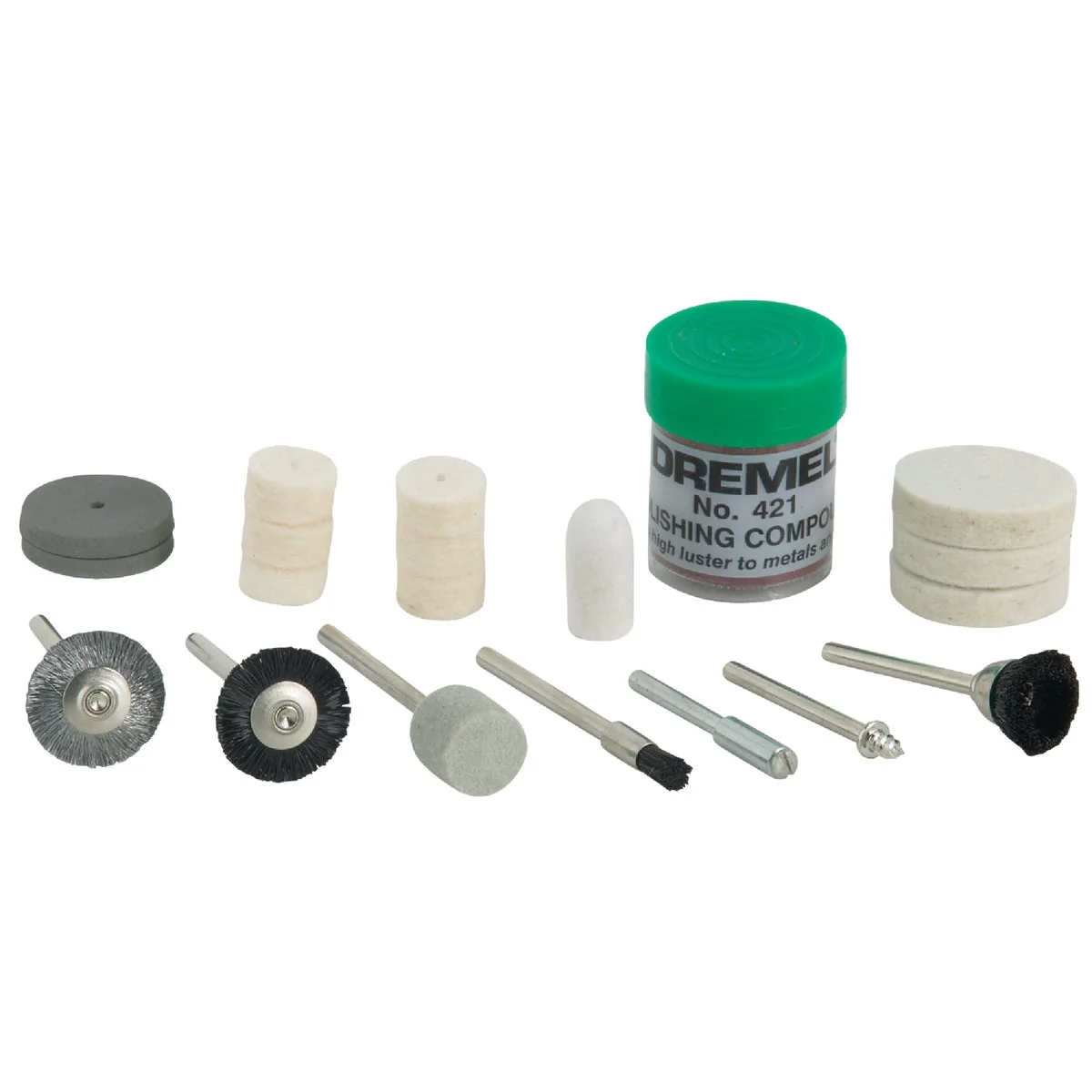 Modern Dremel 20-Piece Cleaning Polishing Bit Set Safe