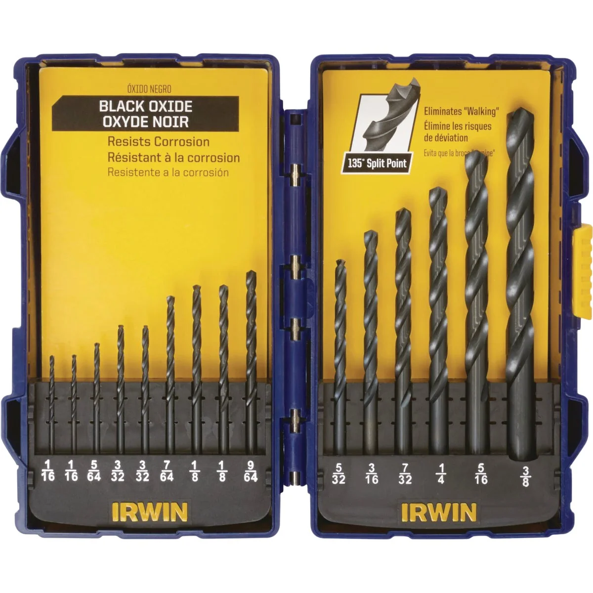 Elite Irwin 15-Piece Black Oxide Drill Bit Set Prestigious