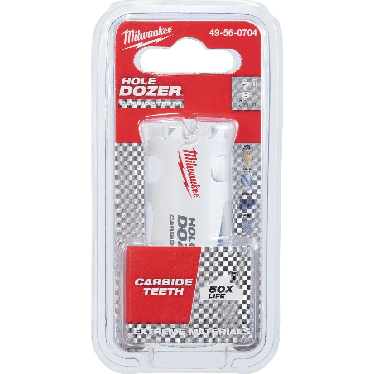 Secure Milwaukee HOLE DOZER 7 8 In. Hole Saw with Carbide Teeth Certified