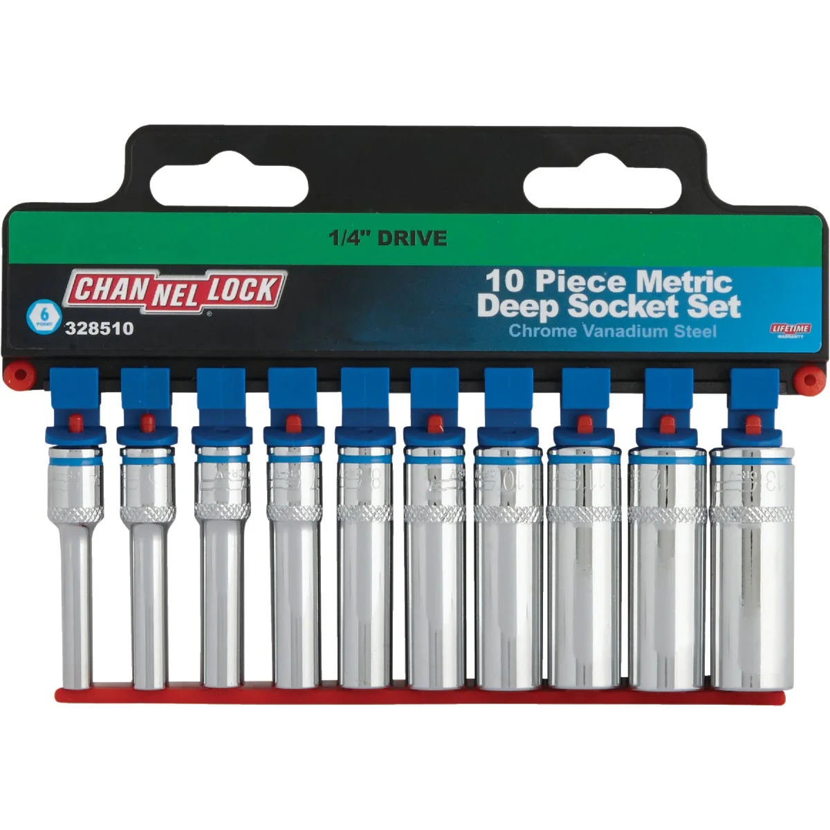 Consistent Channellock Metric 1 4 In. Drive 6-Point Deep Socket Set 10-Piece Elite
