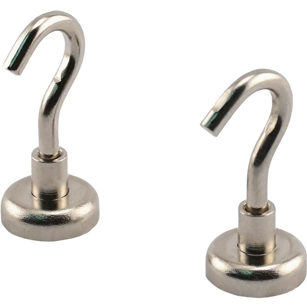 Green MagnetSource Grade 42 Neodymium 18 Lb. Capacity Magnet Hook 2-Pack Expertly Made