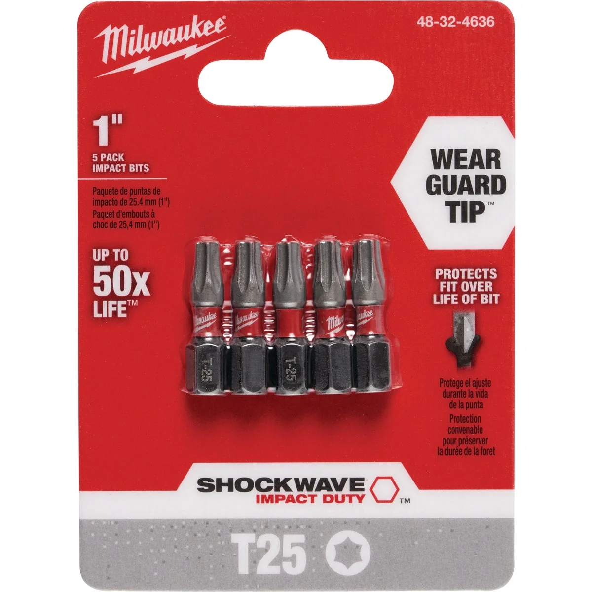 Safe Milwaukee Shockwave T25 TORX Insert Impact Screwdriver Bit 5-Pack High-Quality