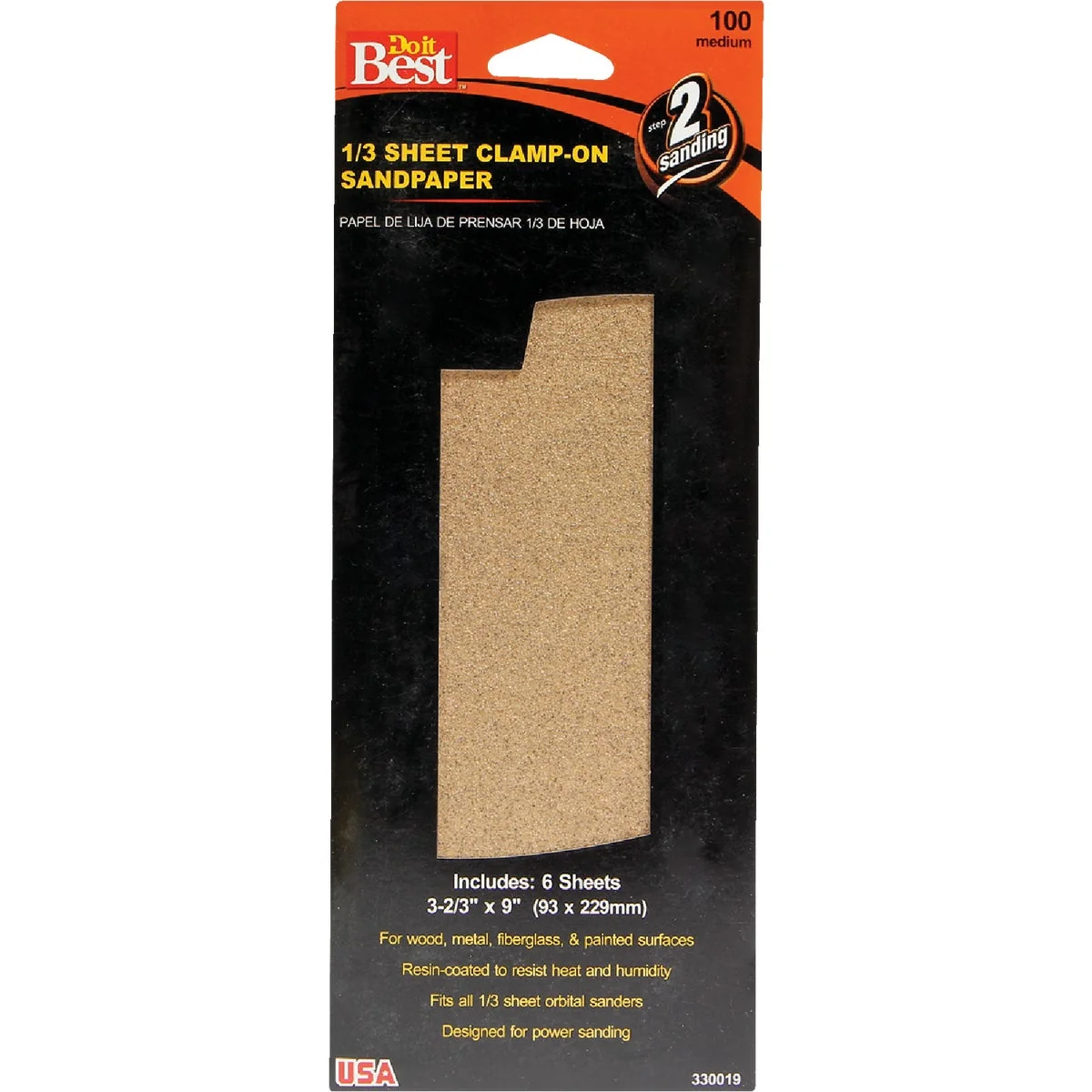 Superior Do it Aluminum Oxide 100C Grit 1 3 Sheet Power Sanding Sheet 6-Pack Safe