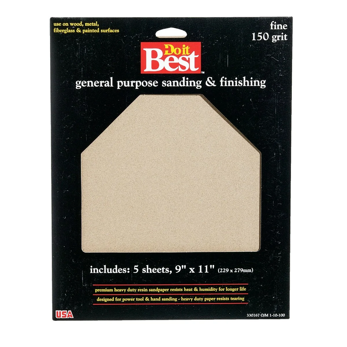 Expertly Made Do it General Purpose 9 In. x 11 In. 150 Grit Fine Sandpaper 5-Pack Detailed
