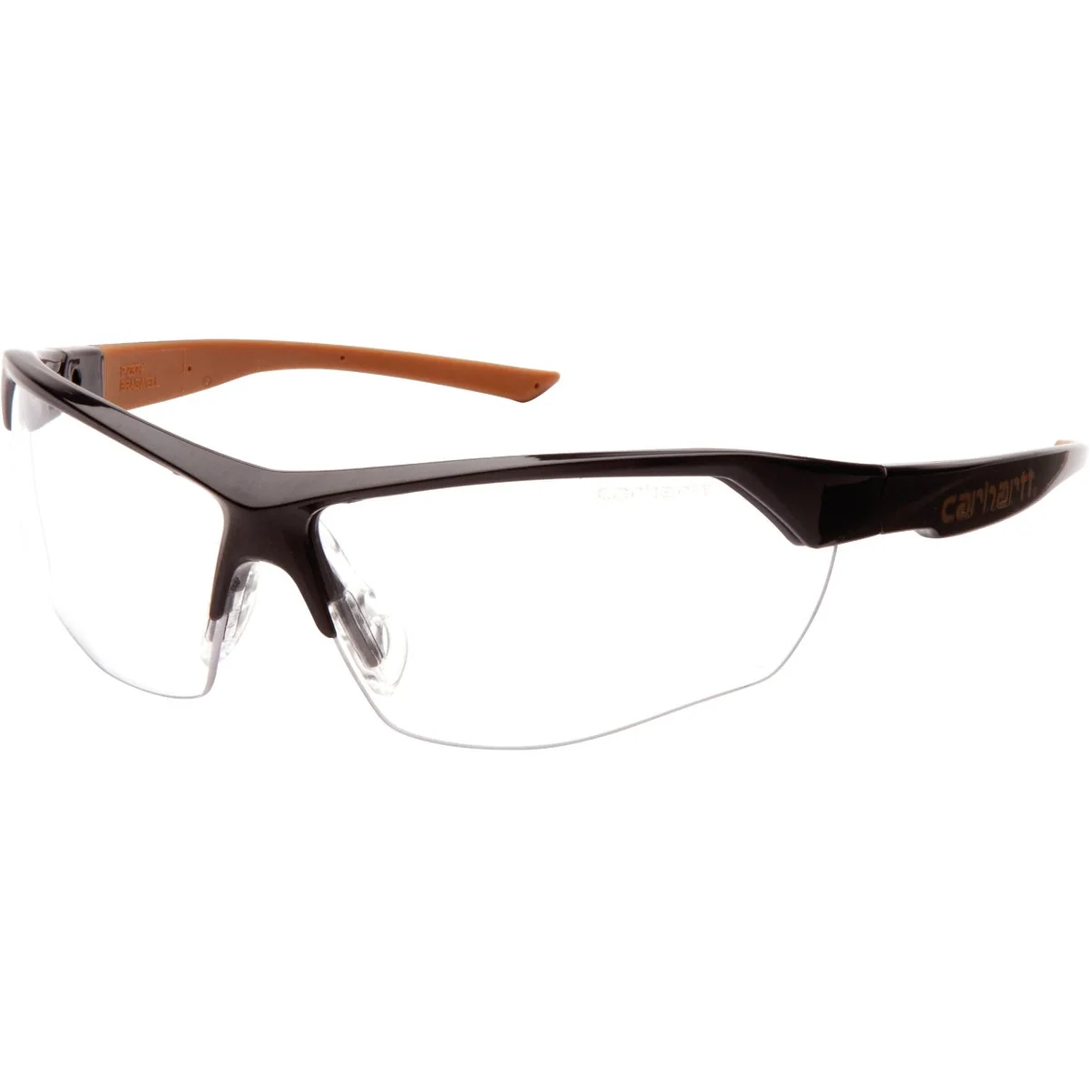 Prestigious Carhartt Braswell Black Frame Safety Glasses with Clear Anti-Fog Lenses Versatile