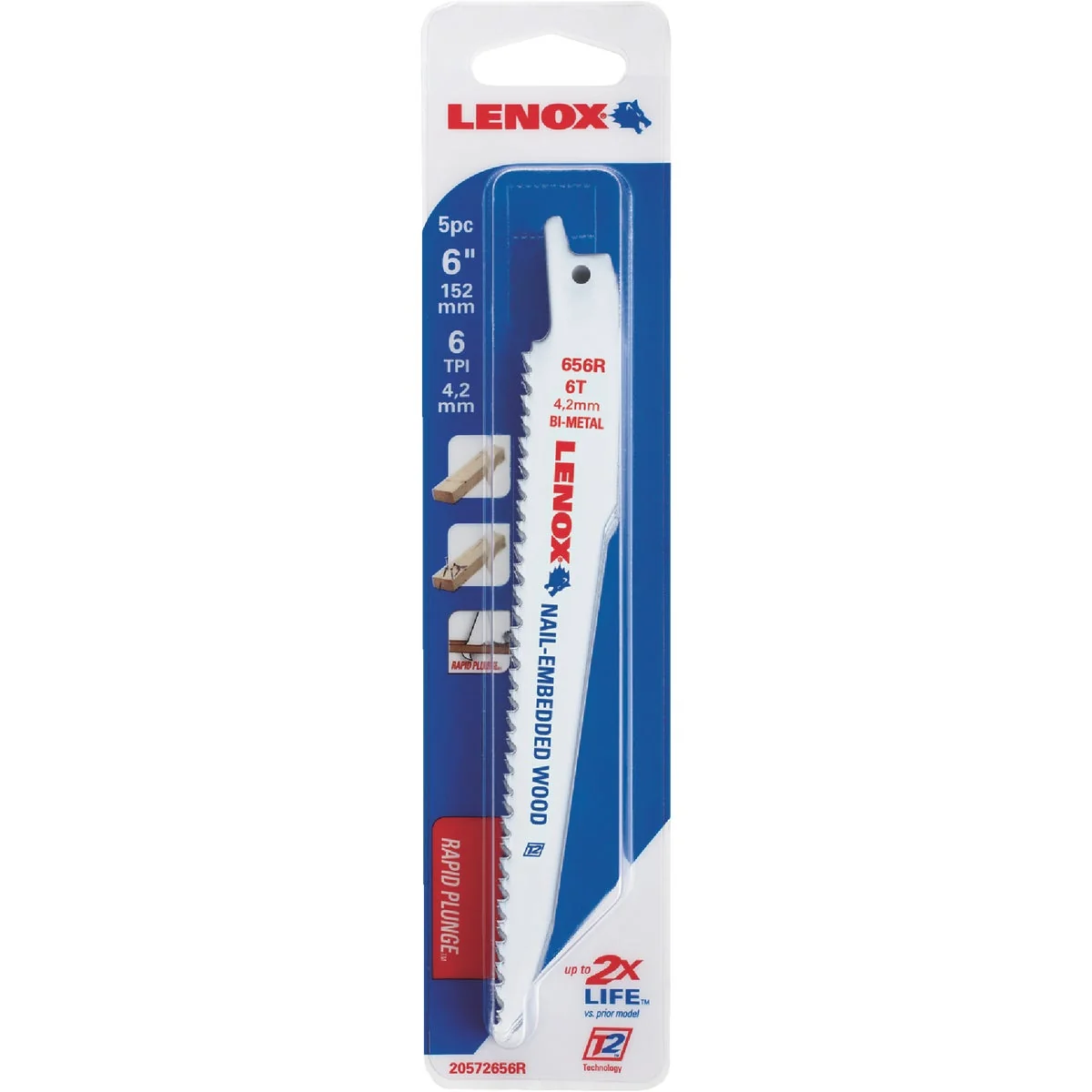 Premium Lenox 6 In. 6 TPI Wood w Nails Reciprocating Saw Blade 5-Pack Stylish