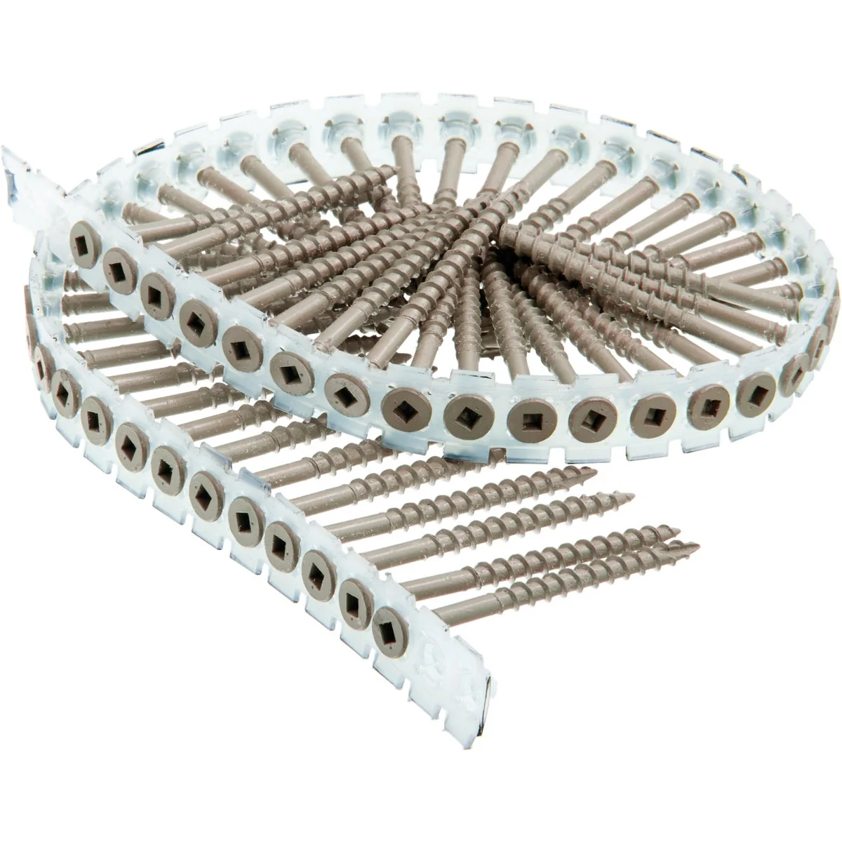 Excellent Senco DuraSpin 8 x 2-1 2 In. Square Drive Flat Collated Deck Screw Exterior Tan Finish 800 Ct. Detailed