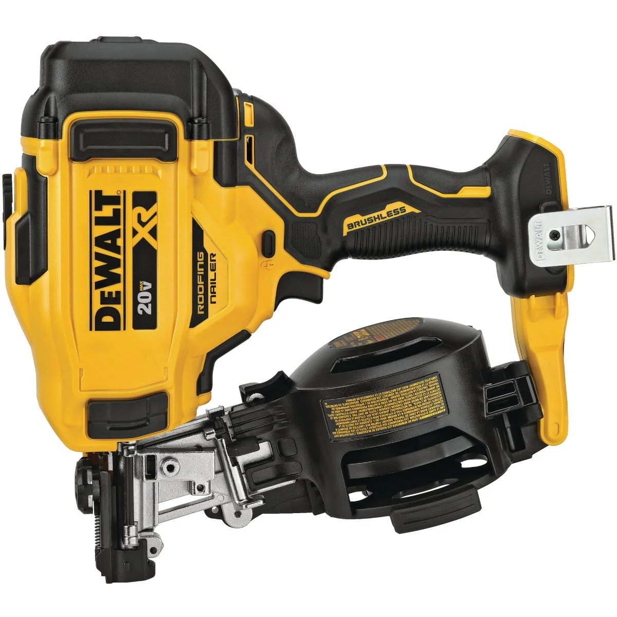 Convenient DeWAlt 20V MAX 15 Degree Cordless Coil Roofing Nailer Bare Tool Luxury
