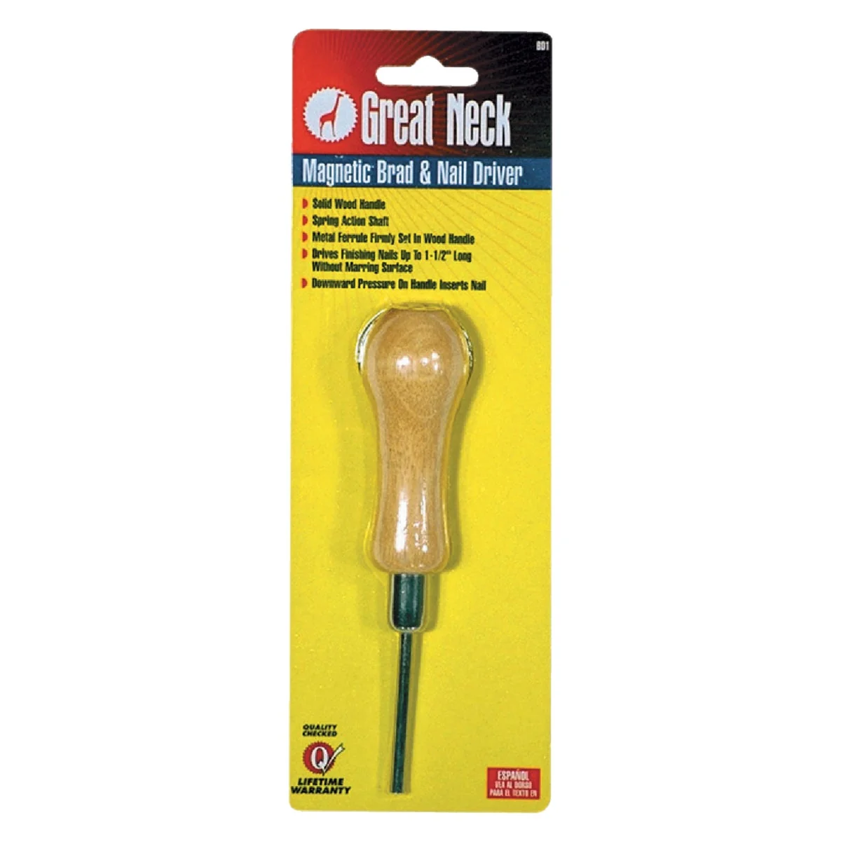 Verified Great Neck Brad and Nail Driver with Wood Handle Authentic