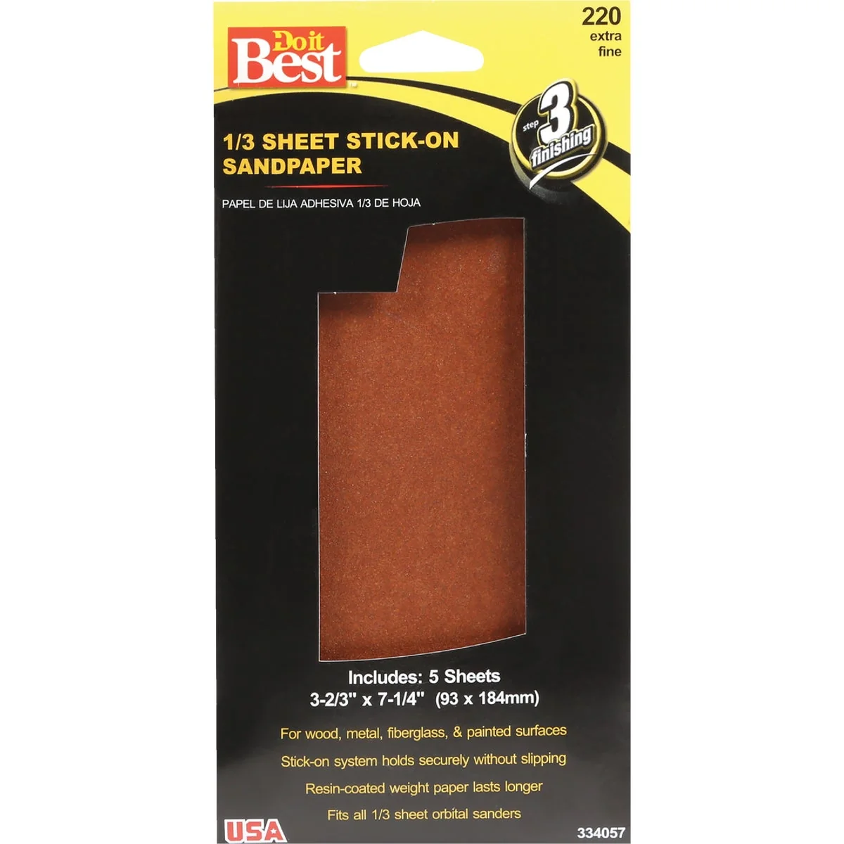 Trendy Do it 220 Grit 1 3 Stick-On Sheet Power Sanding Sheet 5-Pack Specialty