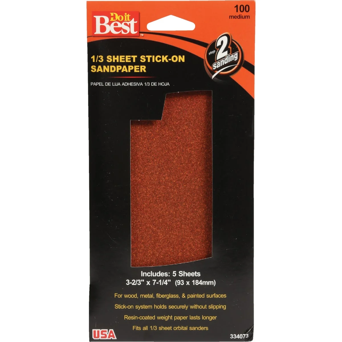 Solid Do it 100 Grit 1 3 Stick-On Sheet Power Sanding Sheet 5-Pack Fashionable