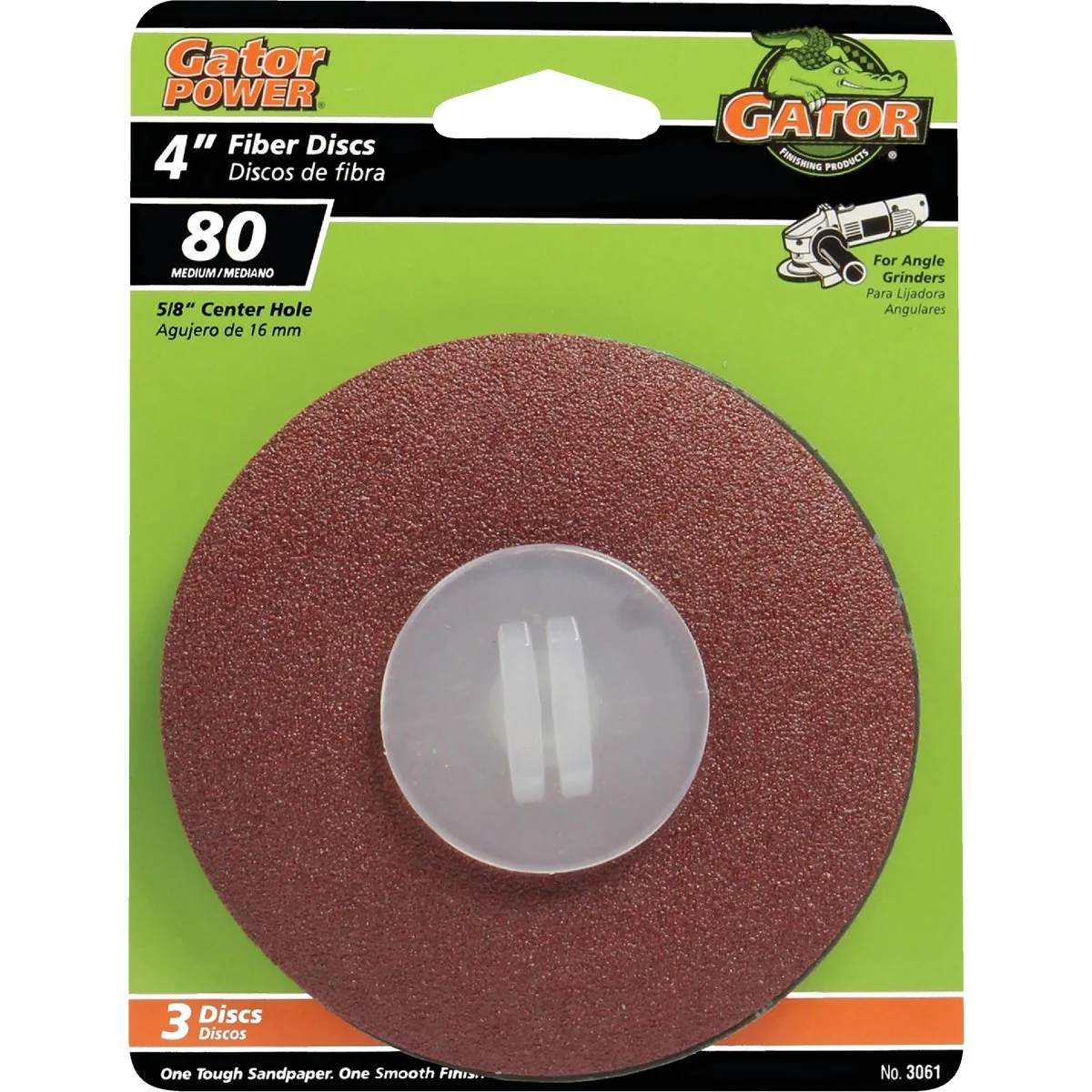 Elite Gator 4 In. 80 Grit Fiber Disc 3-Pack Selected