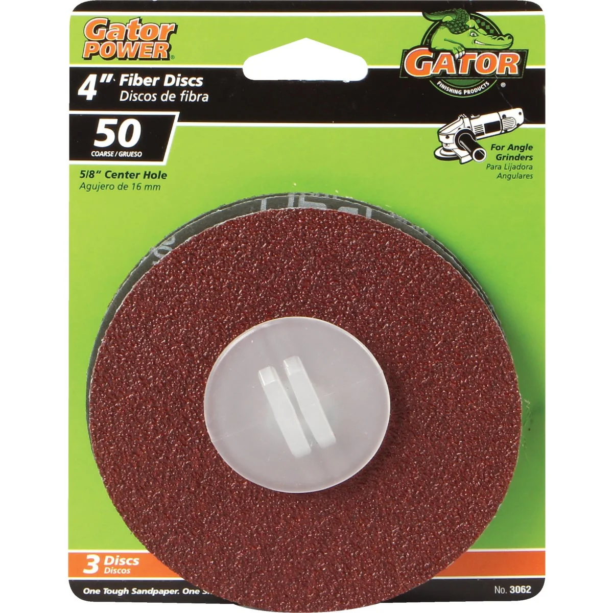 Comfortable Gator 4 In. 50 Grit Fiber Disc 3-Pack Genuine