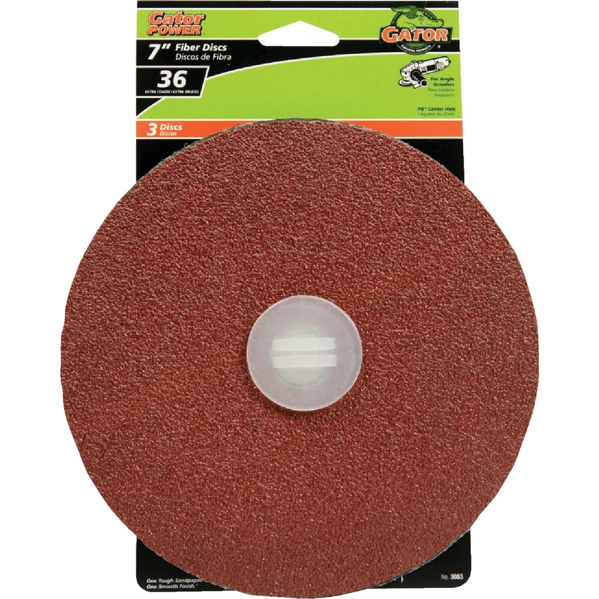 Breathable Gator 7 In. 36 Grit Fiber Disc 3-Pack Healthy