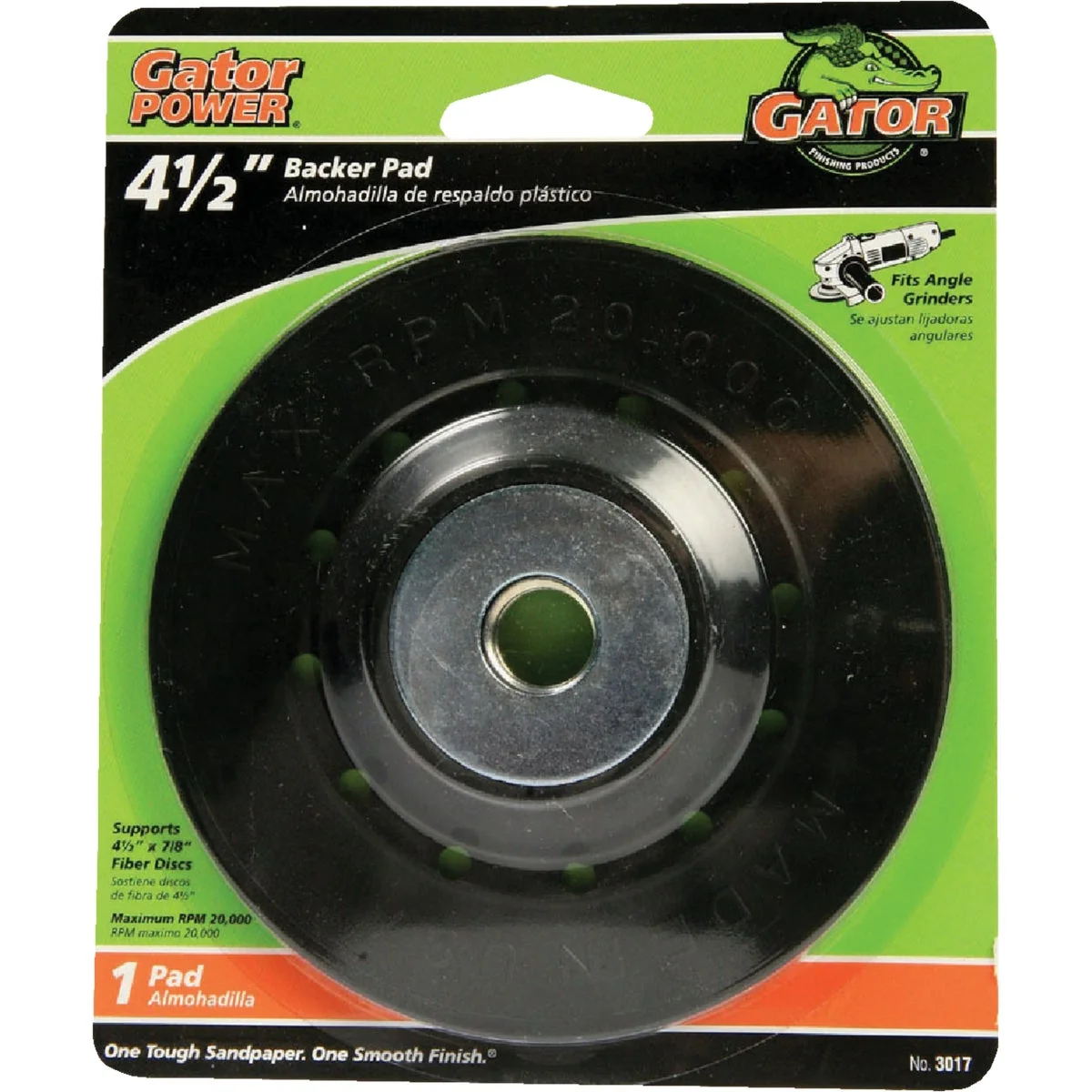 Elite Gator 4-1 2 In. Power Angle Grinder Backing Pad Breathable