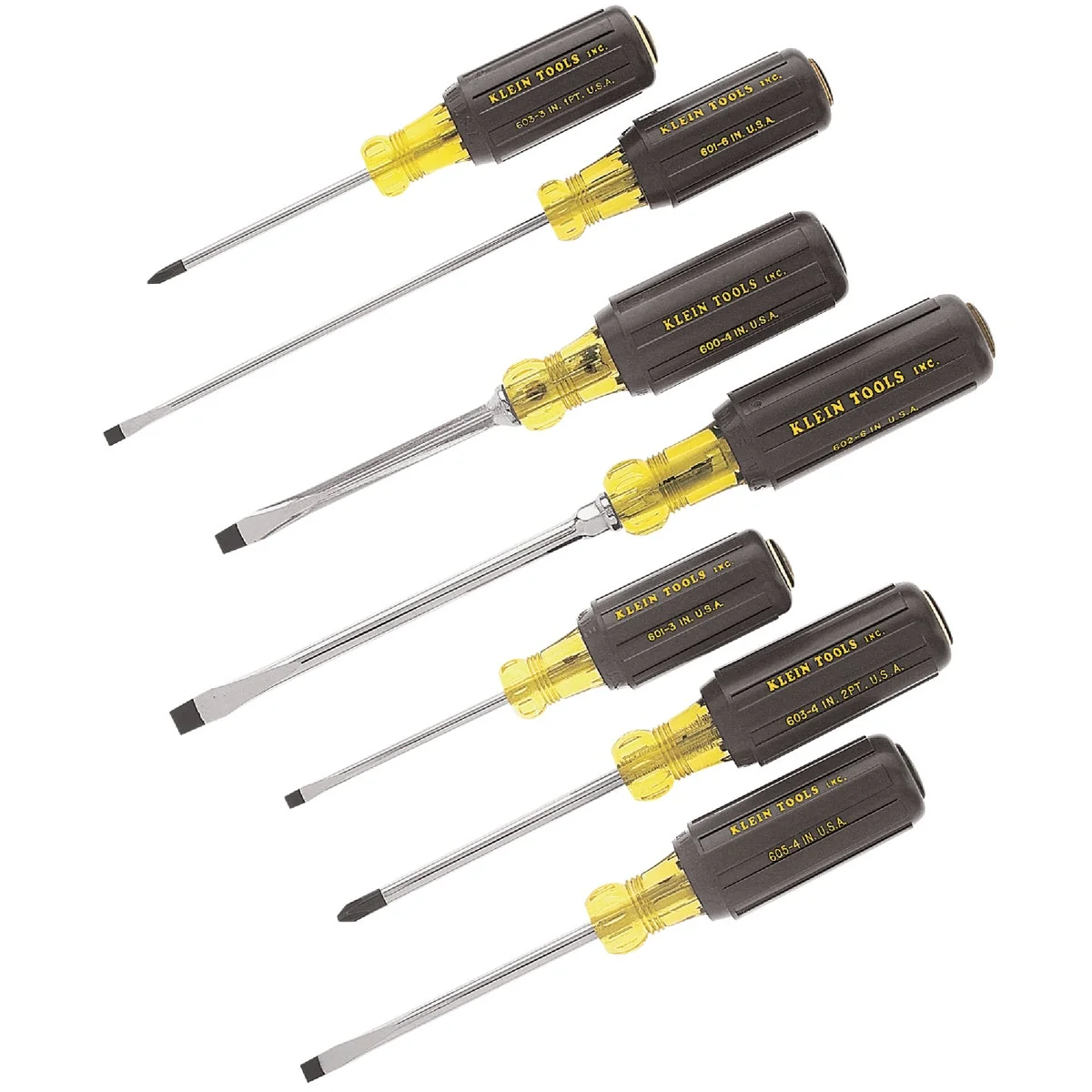 Classic Klein Cushion-Grip Screwdriver Set 7-Piece Contemporary