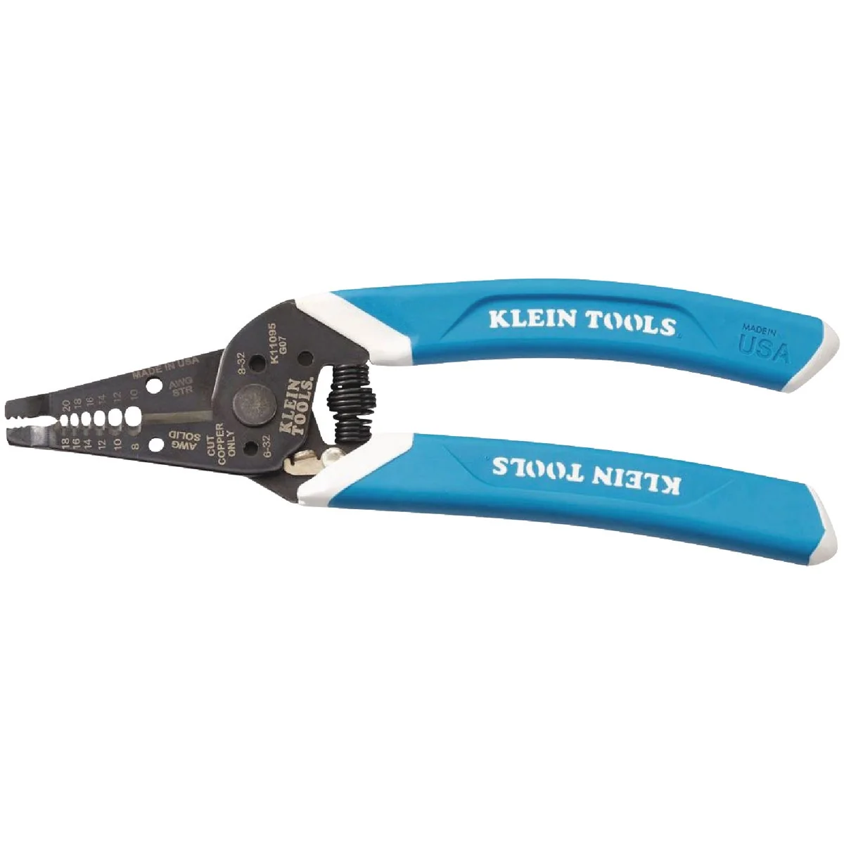 Premium Klein 7.4 In. 8 to 18 AWG Solid 10 to 20 Stranded Wire Stripper User-Friendly