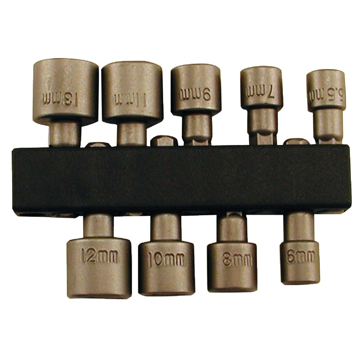 Consistent Way Tools 9-Piece 1 4 In. Drive Metric Nutdriver Bit Set Natural