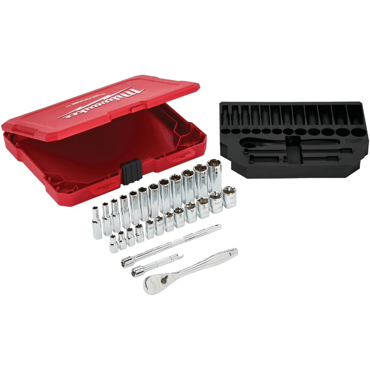 User-Friendly Milwaukee Metric 1 4 In. Drive 6-Point Ratchet Socket Set 28-Piece Elite