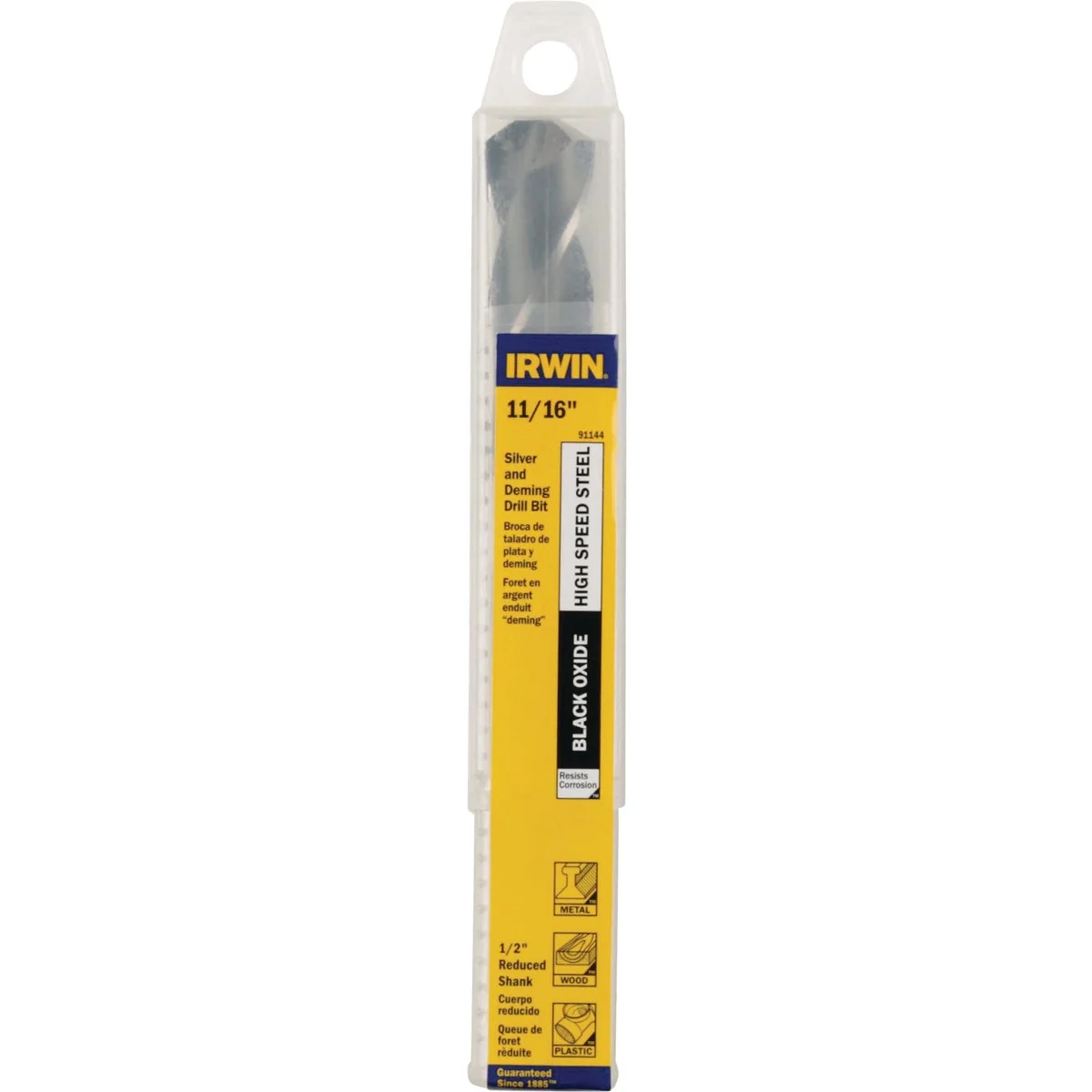 First-Class Irwin 11 16 In. Black Oxide Silver Deming Drill Bit Traditional