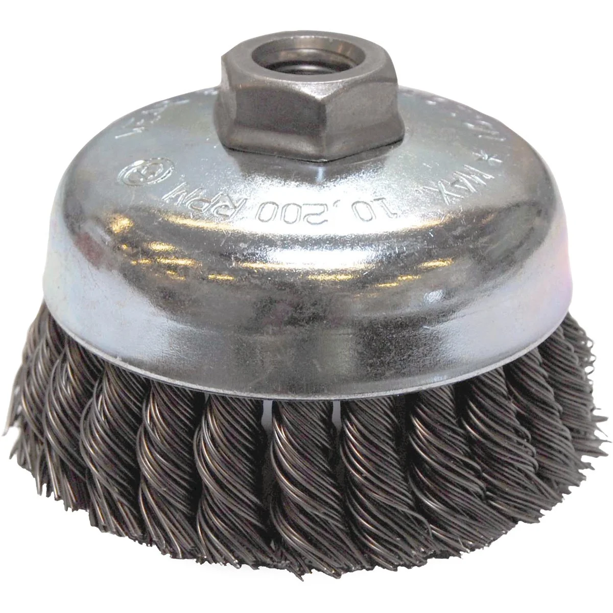 Classic Weiler Vortec 4 In. Knotted 0.02 In. Angle Grinder Wire Brush World-Class