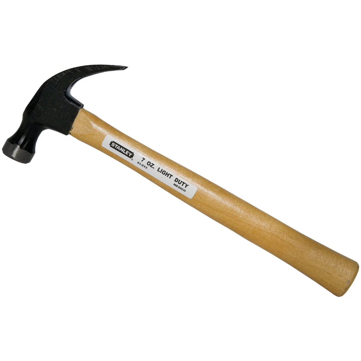 Recyclable Stanley 7 Oz. Smooth-Face Curved Claw Hammer with Hickory Handle Sophisticated