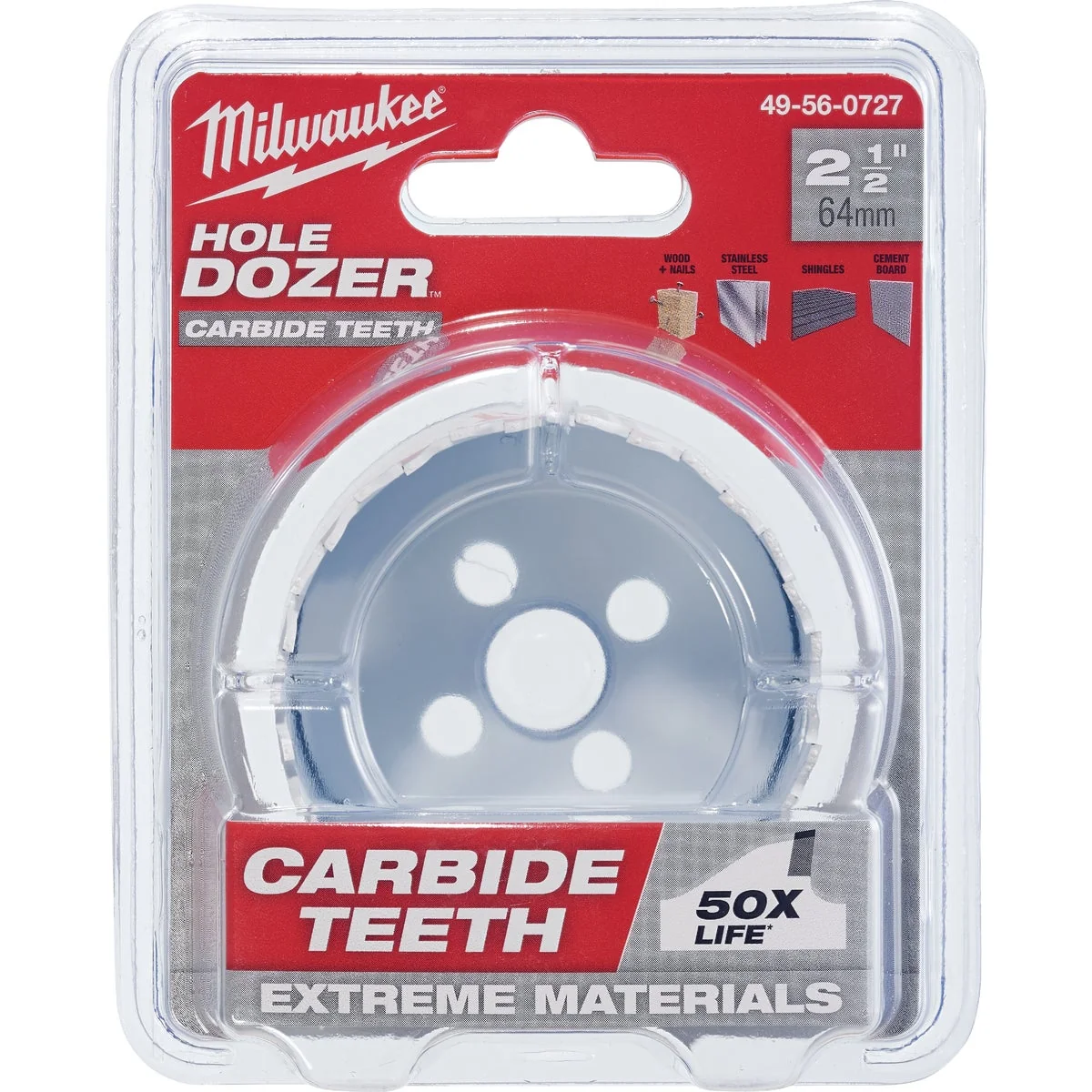 Casual Milwaukee HOLE DOZER 2-1 2 In. Hole Saw with Carbide Teeth Outstanding