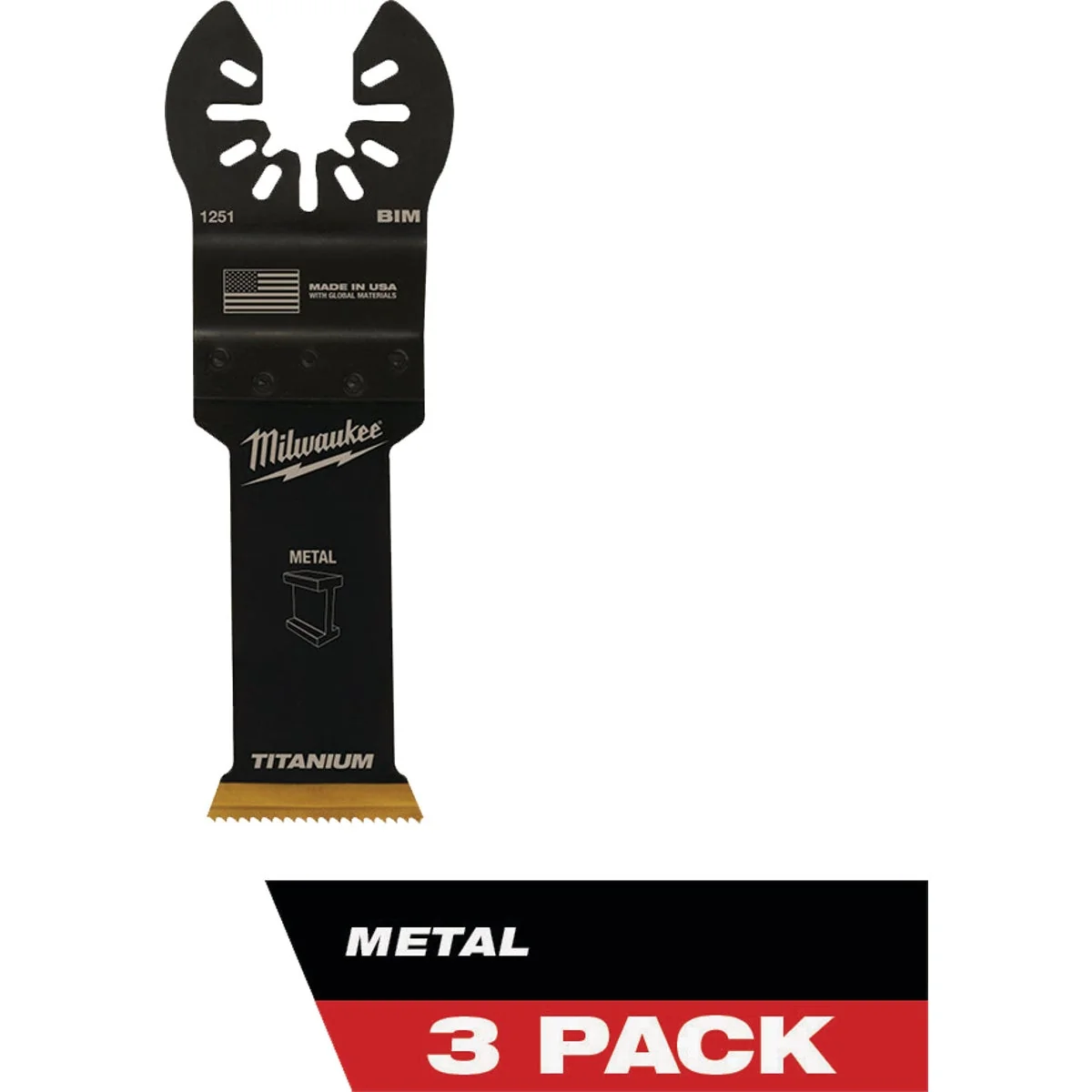 Durable Milwaukee OPEN-LOK 1-1 8 In. Titanium Enhanced Bi-Metal Oscillating Blade 3-Pack Natural