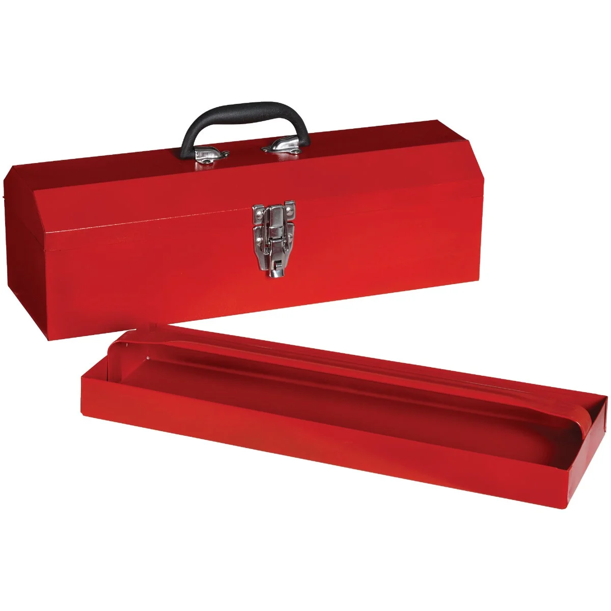 Premium 19 In. Red Steel Hip Roof Toolbox Reliable