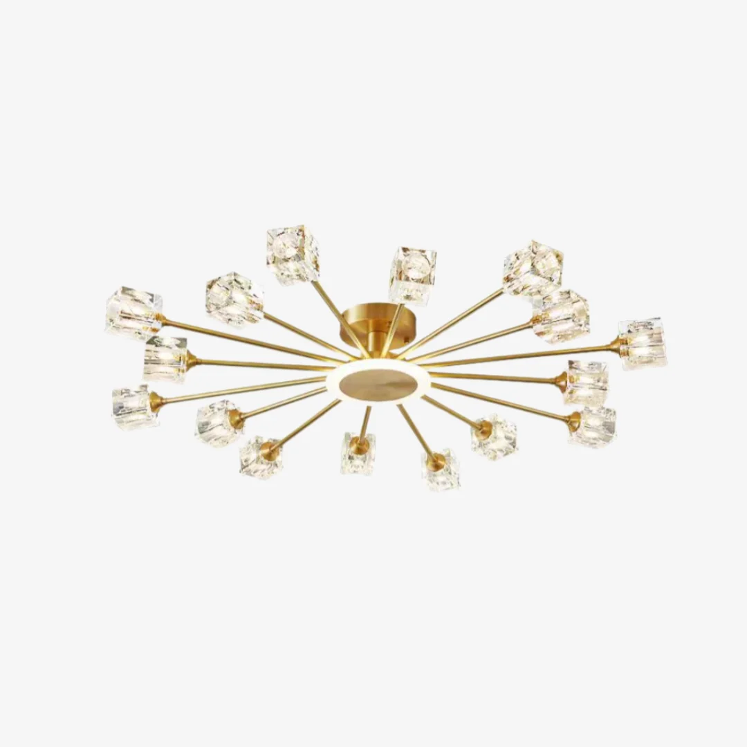 Elegant Rechthoekige kristallen plafondlamp Effective