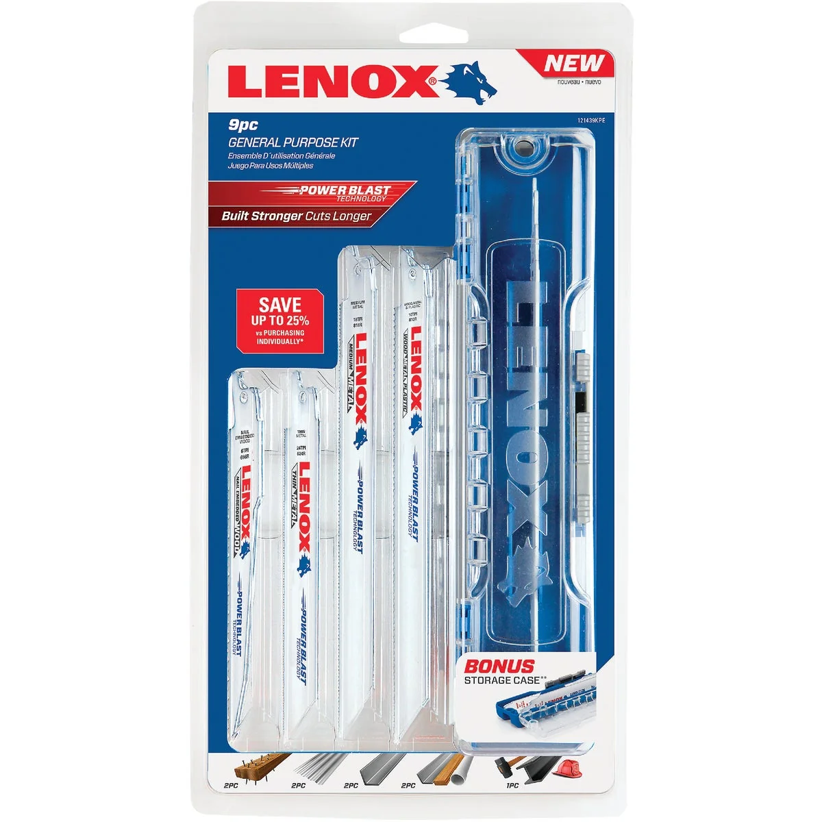 Authentic Lenox 9-Piece General Purpose Reciprocating Saw Blade Set High-Grade