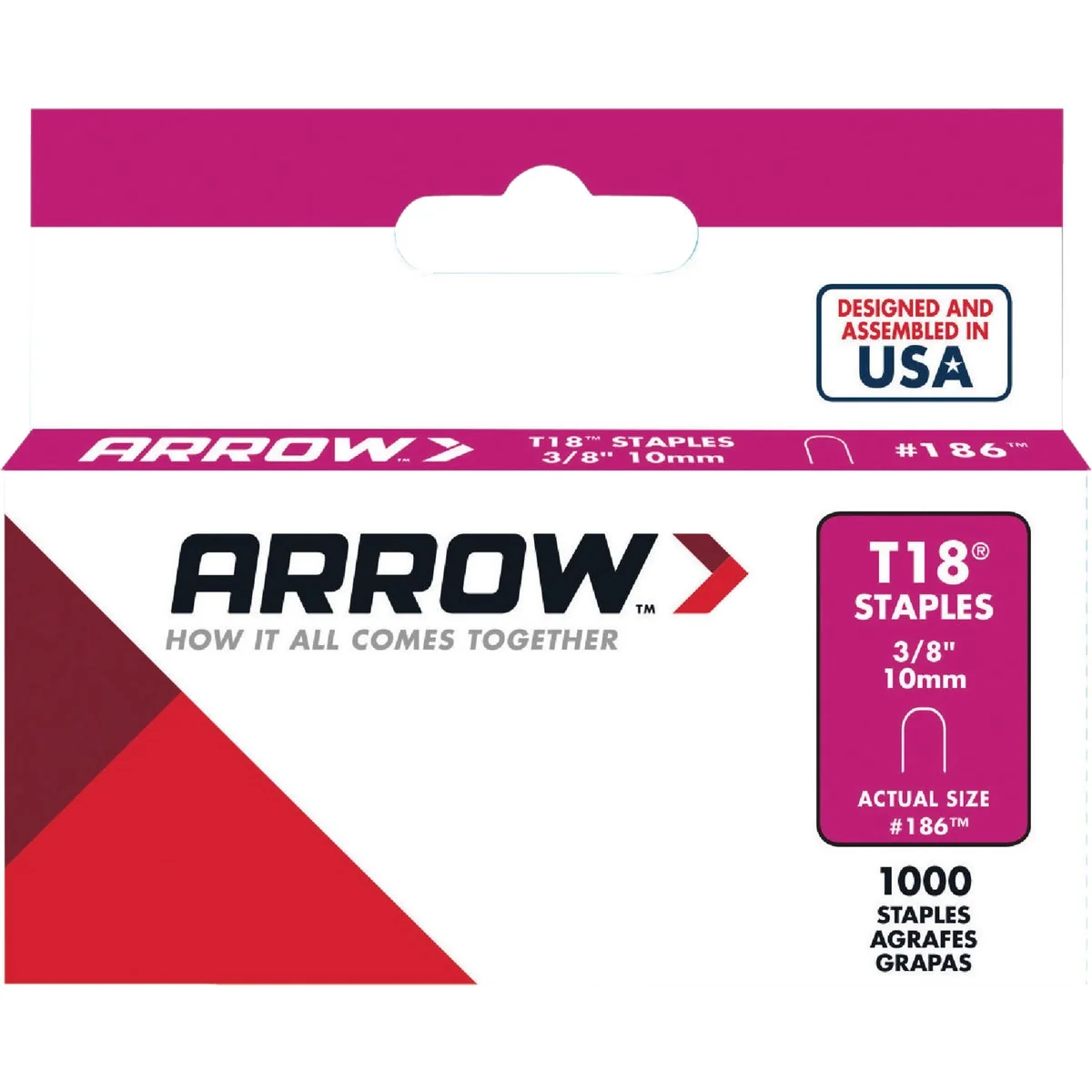 Recyclable Arrow T18 Round Crown Cable Staple 3 8 In. 1000-Pack Specialty
