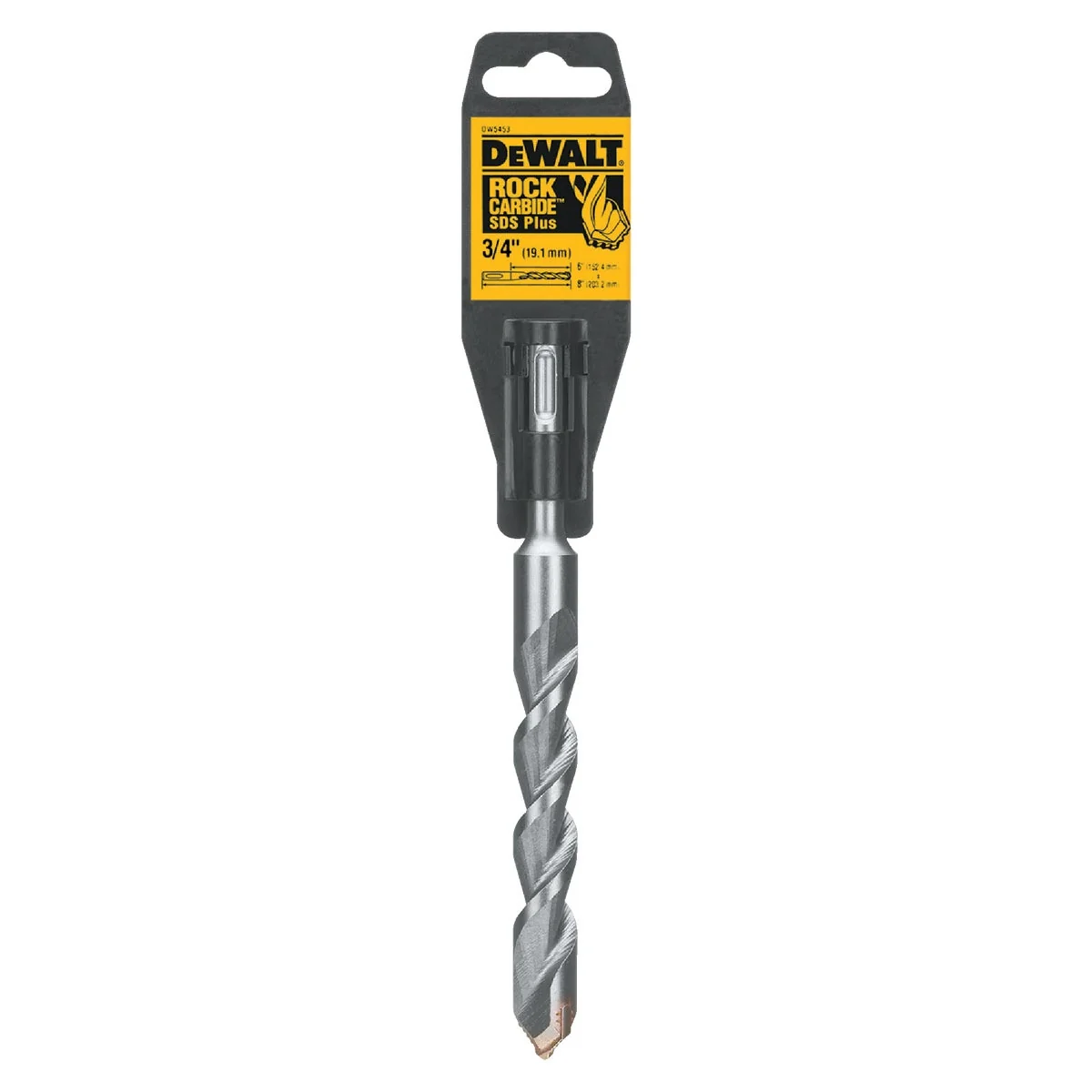 World-Class DeWalt SDS-Plus 3 4 In. x 8 In. 2-Cutter Rotary Hammer Drill Bit Solid