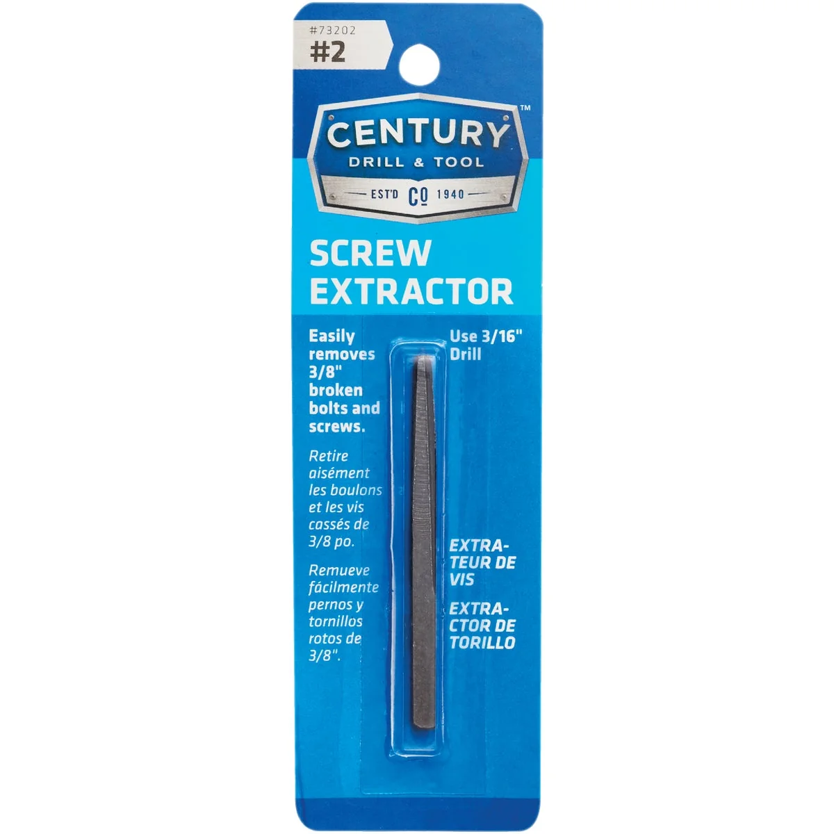 Minimalist Century Drill Tool 2 Straight Flute Screw Extractor Exclusive