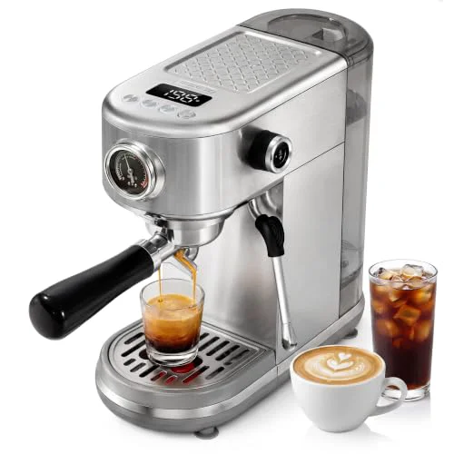 Flexible H10B Programmable Espresso Machine with LED Display Pressure Gauge Professional