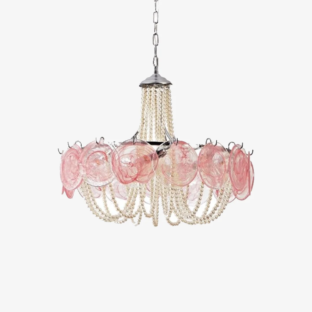 Smart Murano roze glazen kroonluchter Versatile