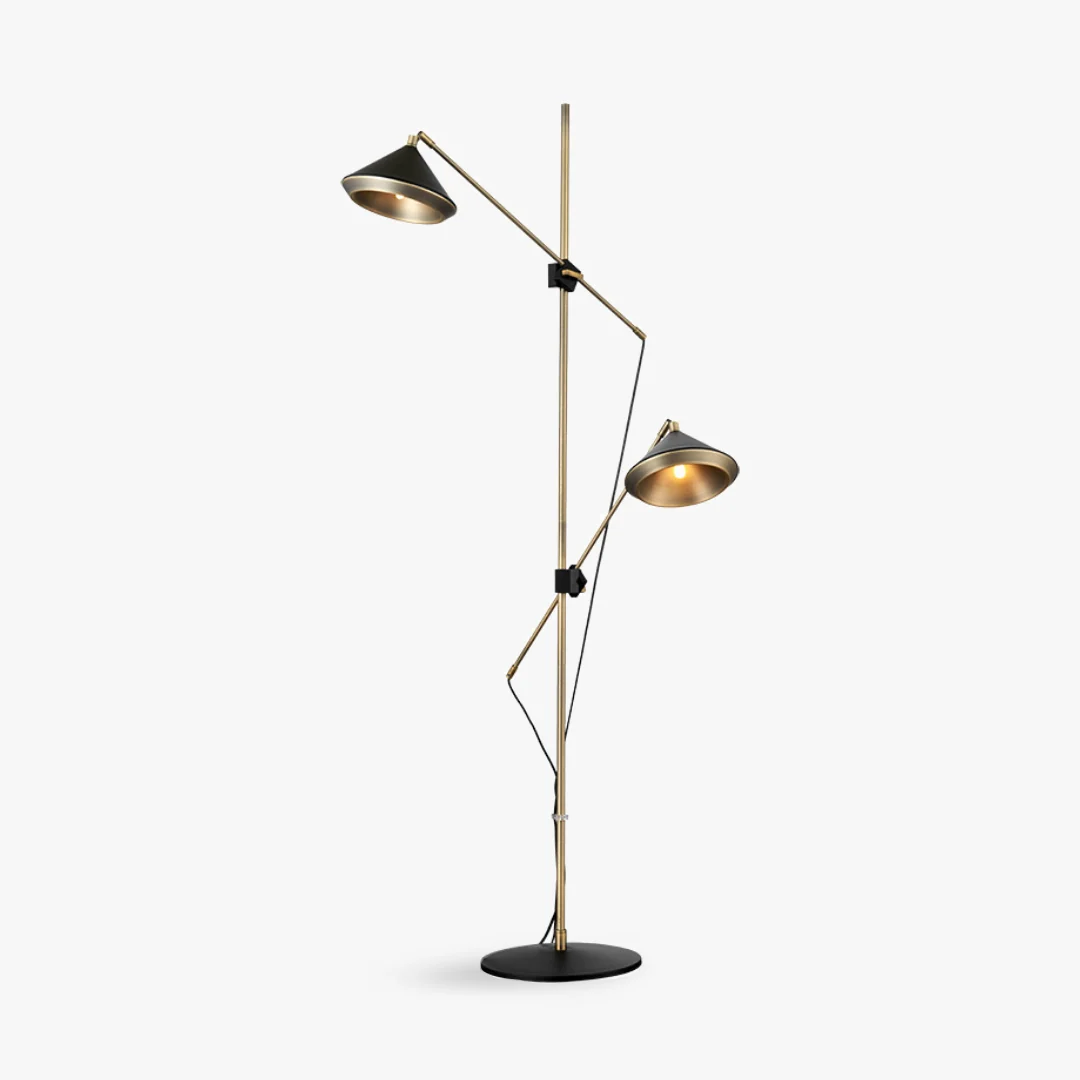 Outstanding Trompet Vloerlamp met dubbele kop Practical