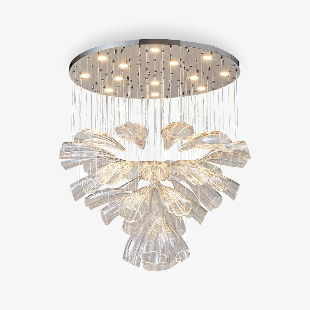 Eco-Friendly Lotus glazen kroonluchter Functional