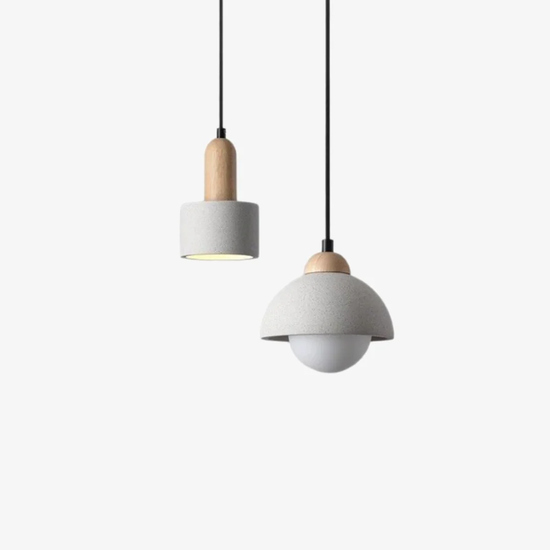 Exceptional Moderne witte zandstenen hanglamp Premium