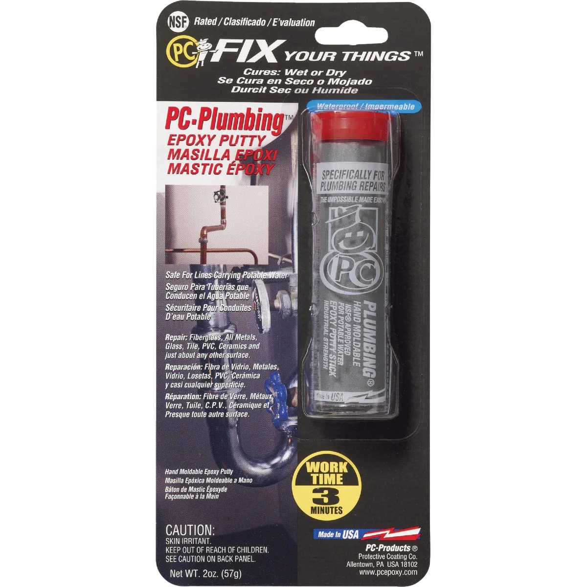Effective PC-Plumbing 2 Oz. Gray Epoxy Putty Elite