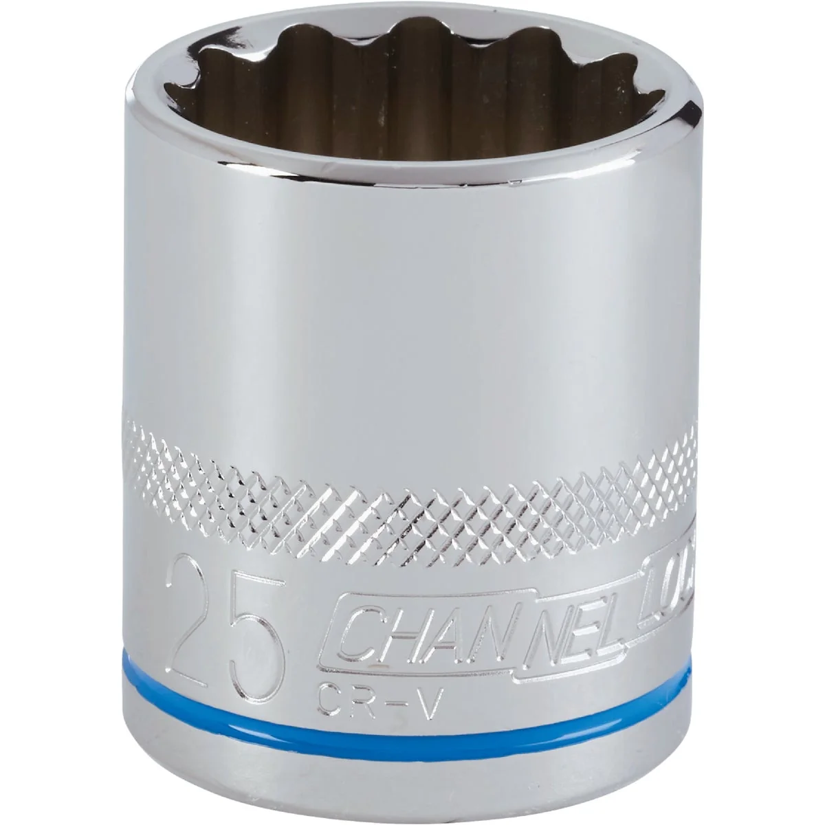 Solid Channellock 1 2 In. Drive 25 mm 12-Point Shallow Metric Socket World-Class