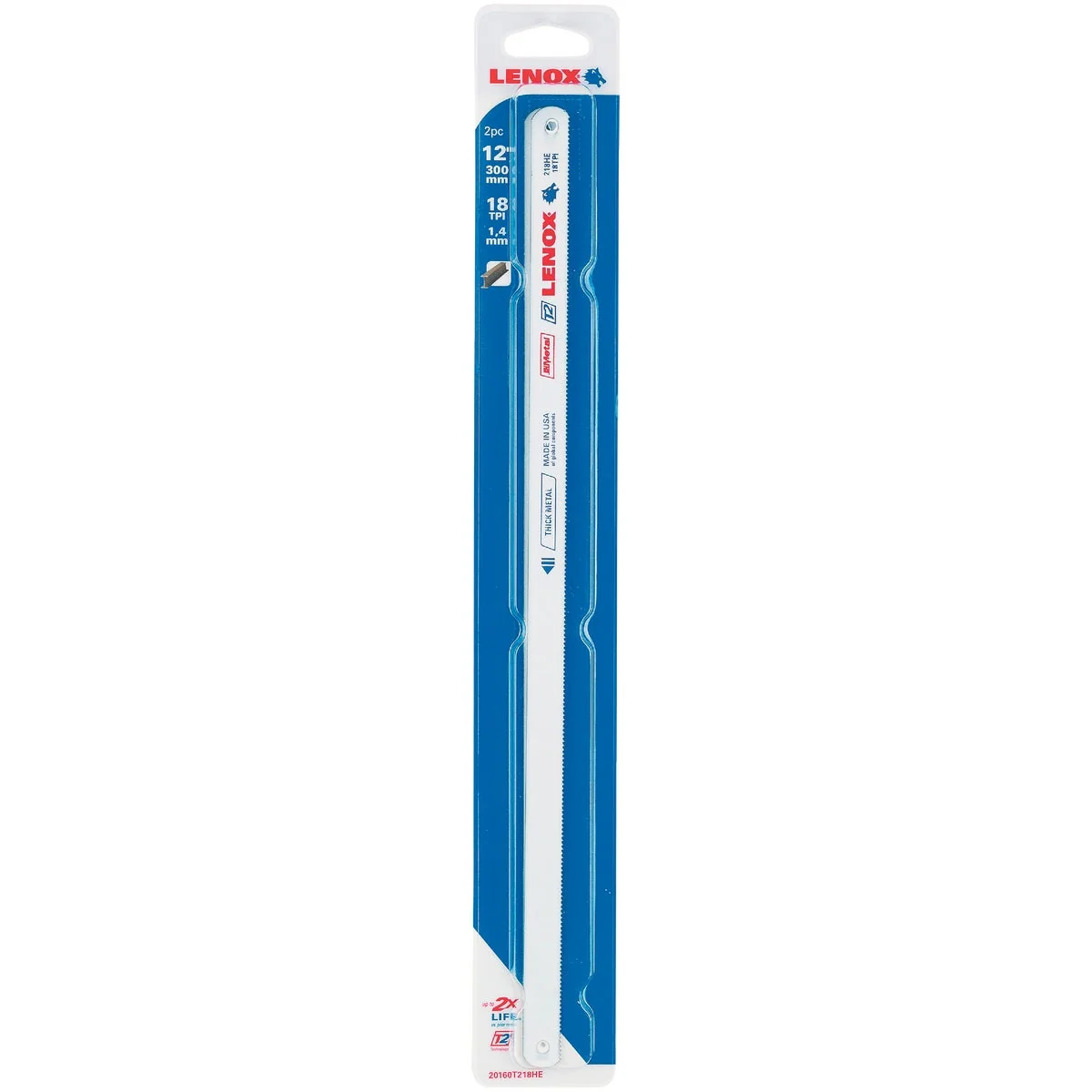 Crafted Lenox T2 12 In. x 18 TPI Bi-Metal Hacksaw Blade Heavy Metal 2-Pack Top-Quality