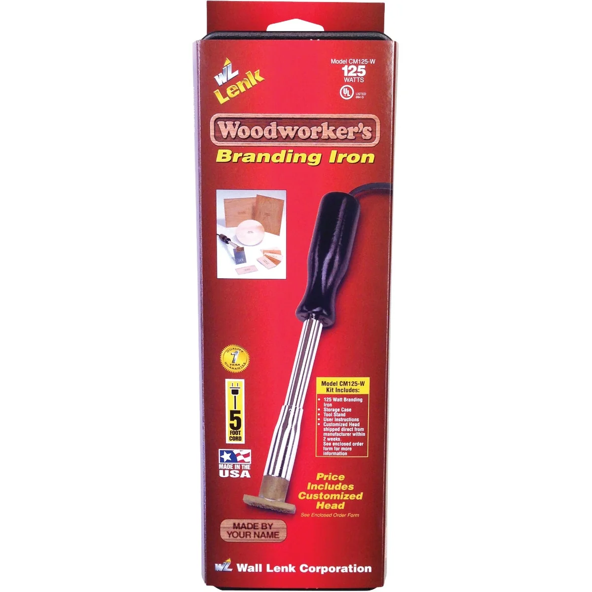 Easy-to-Use Wall Lenk Woodworker's 125W Branding Iron Quality