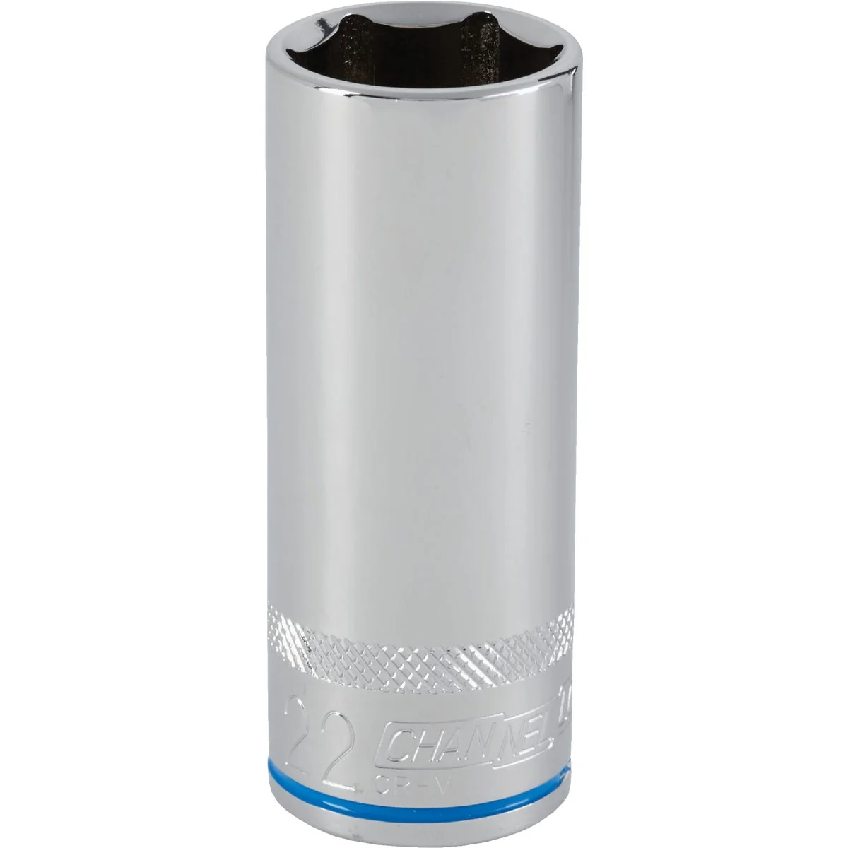 Premium Channellock 1 2 In. Drive 22 mm 6-Point Deep Metric Socket Detailed