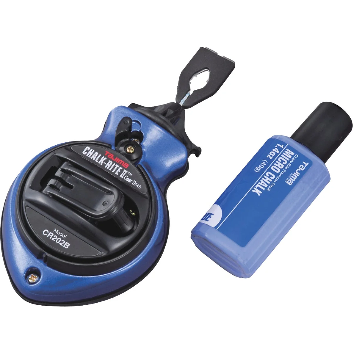 User-Friendly Tajima Chalk-Rite II 100 Ft. Ultra-Thin Chalk Line Reel and Chalk Blue Proven