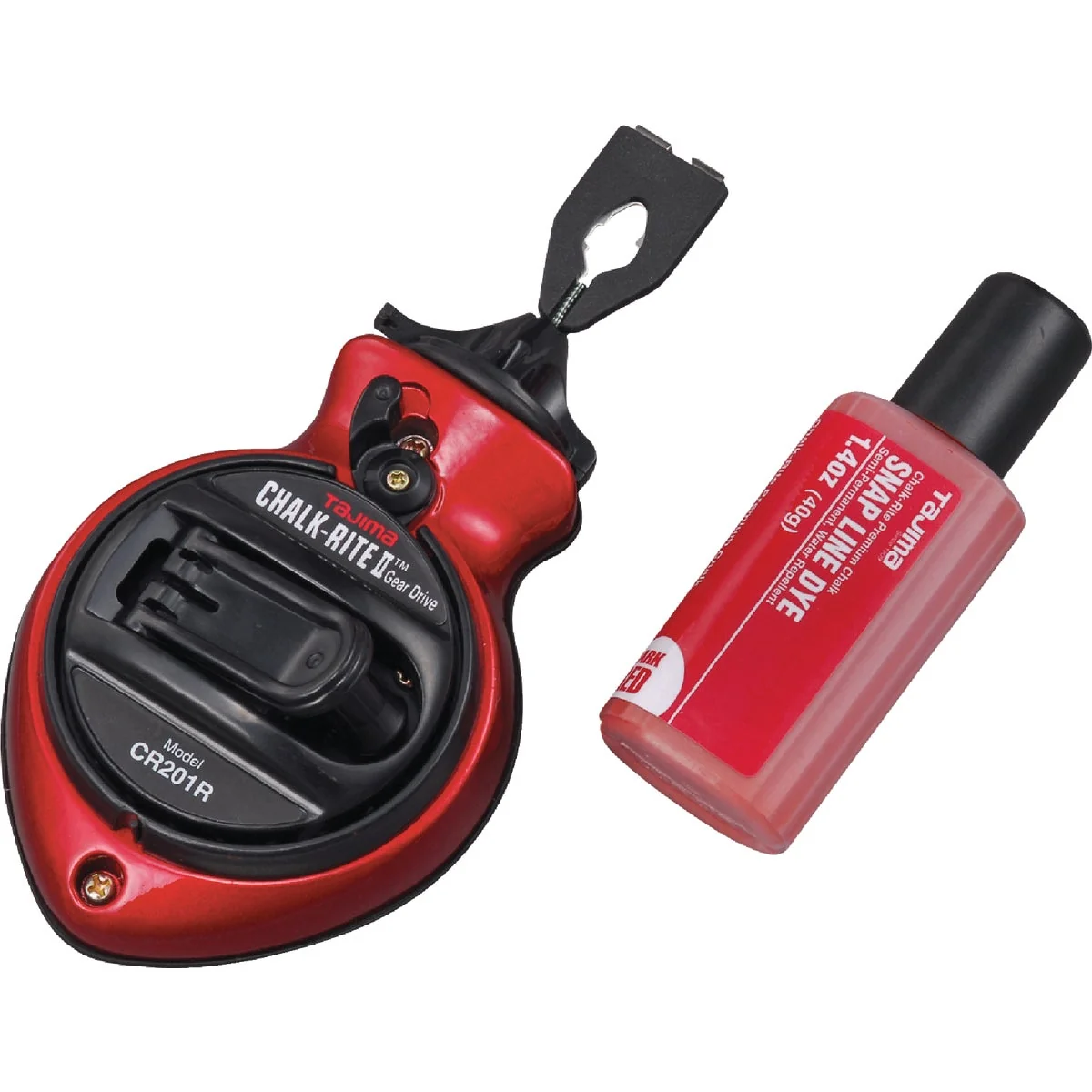 Flexible Tajima Chalk-Rite II 100 Ft. Extra Bold Chalk Line Reel and Chalk Red Sustainable