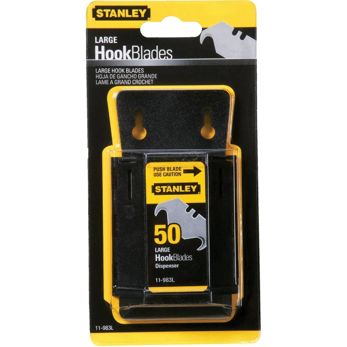 Enhanced Stanley Large 2-Ended Hook 1-7 8 In. Utility Knife Blade 50-Pack Elite