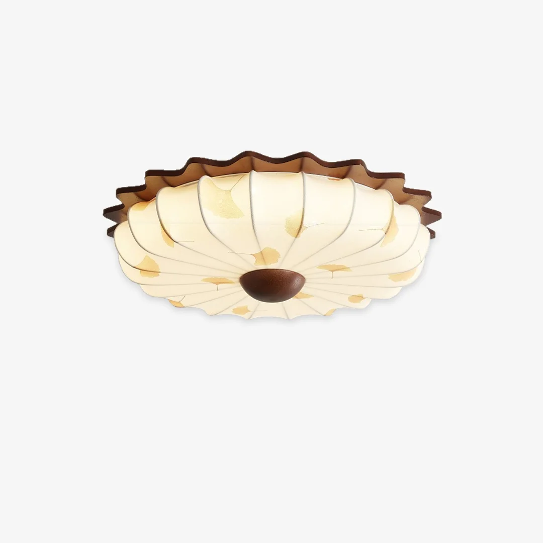 Detailed Ginkgo-blad geprinte plafondlamp First-Class