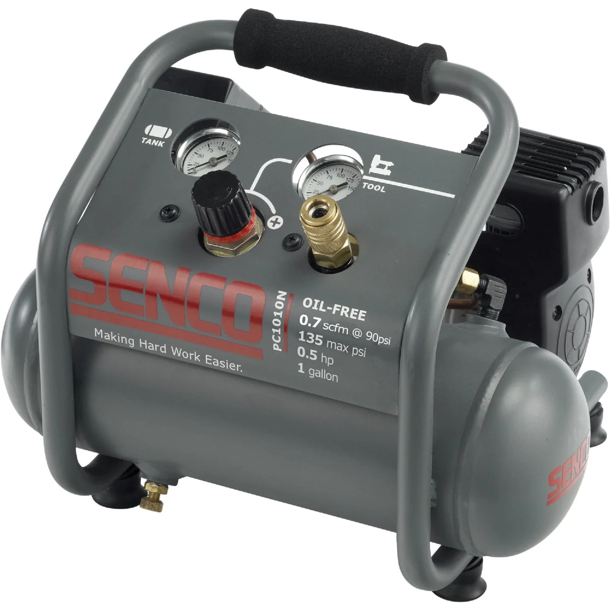 Original Senco 1 Gal. Portable 135 psi Finish Trim Air Compressor Natural