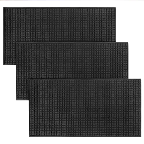 Unique 3 Pack Rubber Bar Mats 3 Count Certified